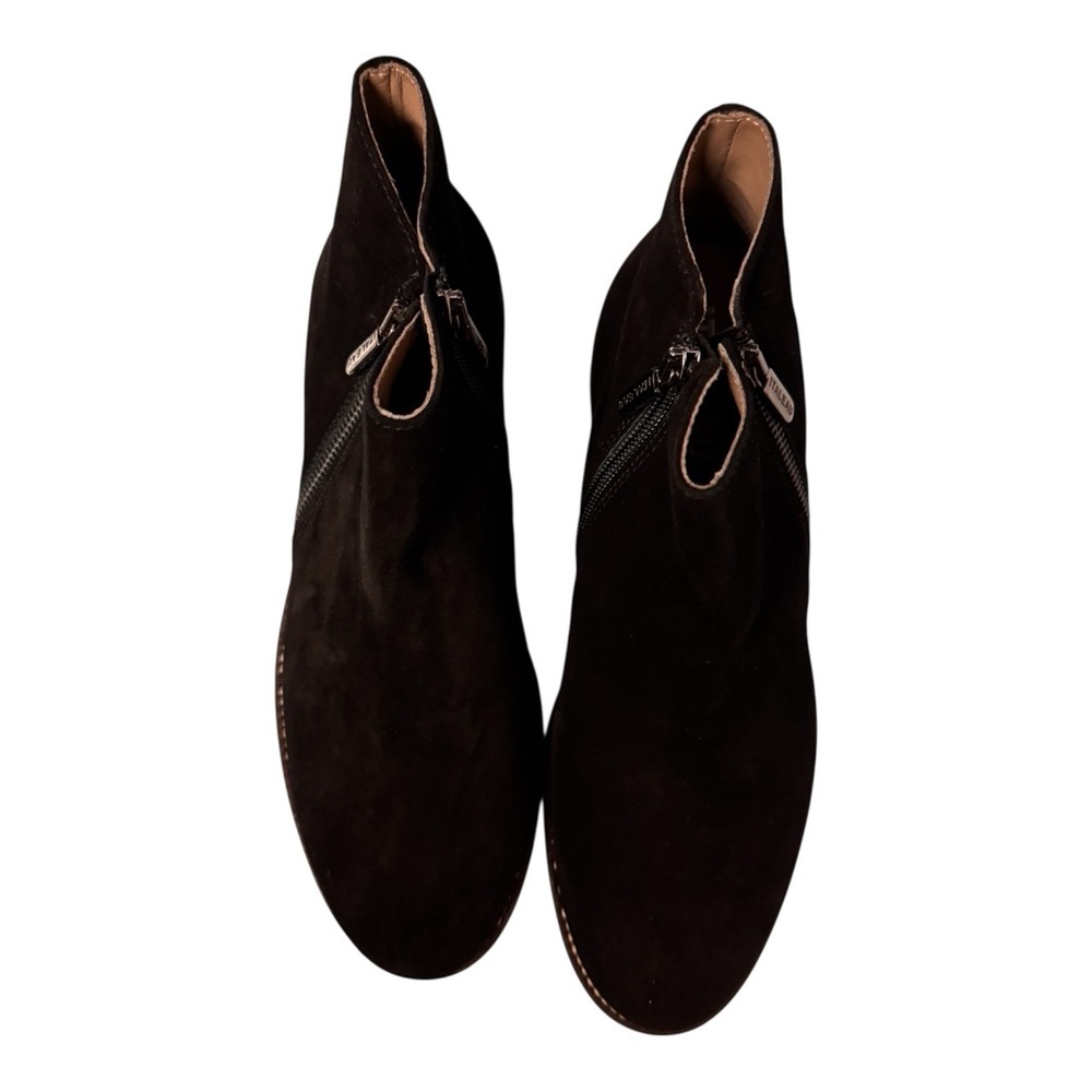 Italeau Foliana Waterproof Suede Booties In Nero Nib — image 6 of 7